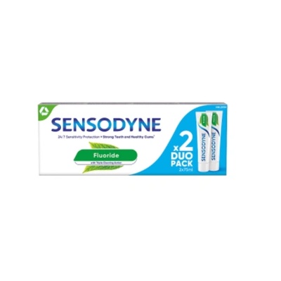 Glaxosmithkline Consumer Паста за зъби Sensodyne за чувствителни зъби с флуорид, двойна опаковка, 2 x 75 мл