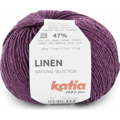 LINEN Katia Farby LINEN: 39 purpurová - NOVÁ