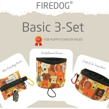 Firedog Basic 3-Set nylon Doggies oranžový