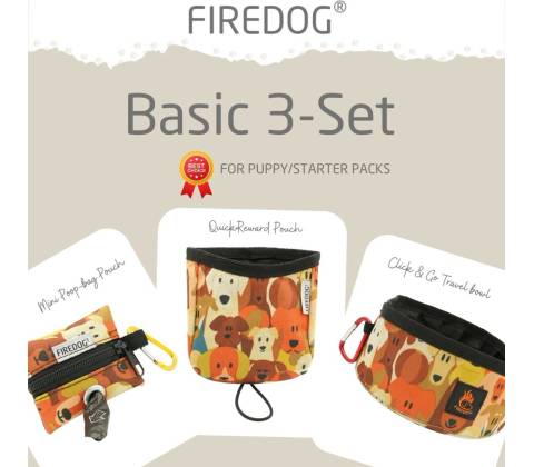 Firedog Basic 3-Set nylon Doggies oranžový
