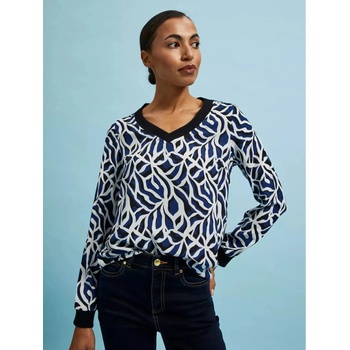 Moodo Геометрична тениска с V-образно деколте Moodo Moodo | Sin | ЖЕНИ | S