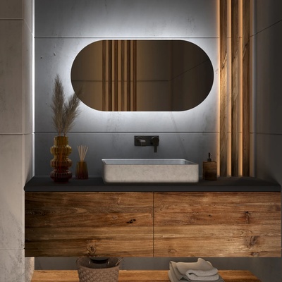 Daramio Атипични огледало с LED осветление G4 140x50 cm