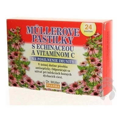 Müllerove pastilky s Echinaceou a vitamínom C 24 pastiliek