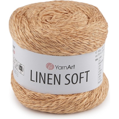 Prima-obchod Pletací příze Linen Soft 100 g, barva 3 (7305) béžová velbloudí