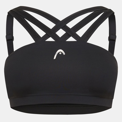 HEAD Women's Capsule Non Wired Medium Impact Sports Bra - Black