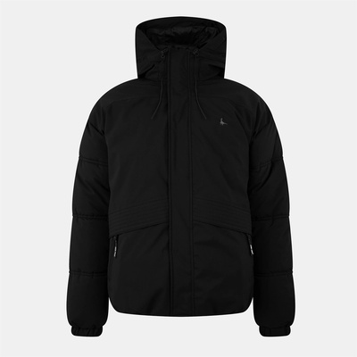 Jack Wills Яке Jack Wills Men's Insulated Weather Resistant Short Puffer Jacket - Black