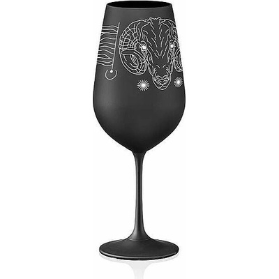 Crystalex sklenice Zvěrokruhy Beran černá 550 ml