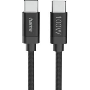 Hama Кабел за зареждане Hama USB-C - USB-C, 100 W, 3 m, черен (HAMA-201749)