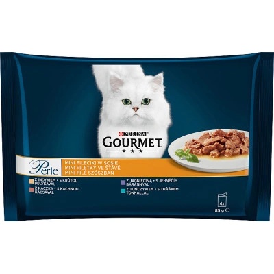 Gourmet Perle morka, tuniak, kačica, jahňa 4 x 85 g