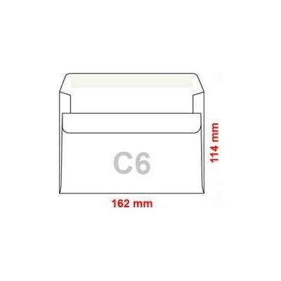 obálka C6 bílá samolepící přehybová 114x162mm 1ks