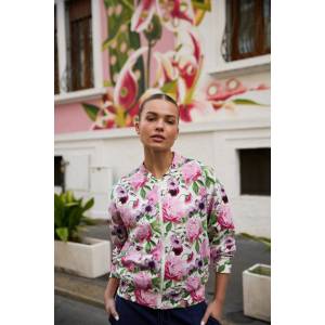 Moodo Разкопчаваща блуза с цветен десен розова Moodo Moodo | Byal | ЖЕНИ | XS