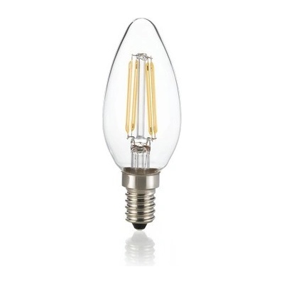 Ideal Lux I188928 LED žiarovka vláková E14 4W, 430lm, 3000K, priehľadná, sviečka, stmievateľná