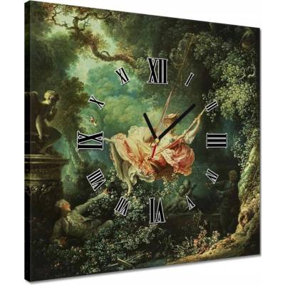 žiadna značka Hodiny 40x40 Hojdačka Fragonard