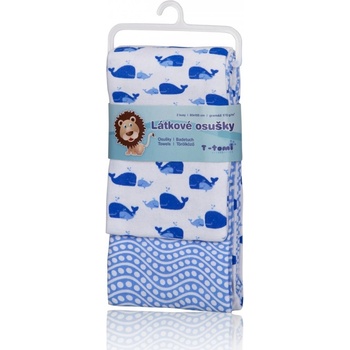 T-tomi Bavlněné osušky 2 ks modrý oceán