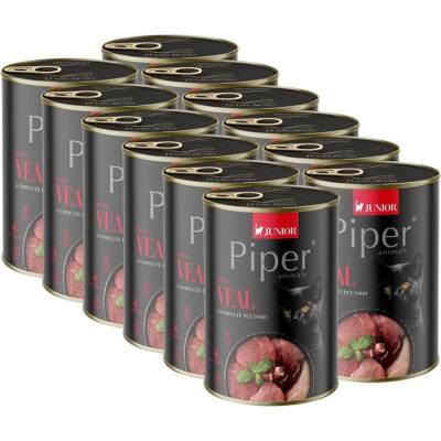 Dolina Noteci Консерва Piper Cat Junior с телешко месо 12 x 400 г