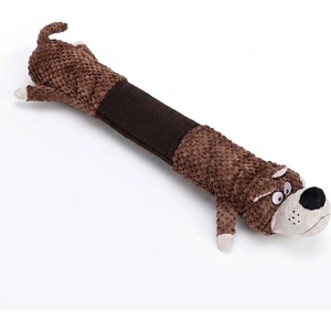 Uniq Pets Plush Dog Toy Squeakies Dog-Shaped Tug Toy плюшена играчка куче за дърпане със звук, 52 x 17, 5 x 8 cm