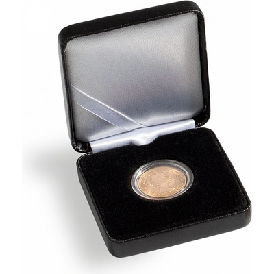 Leuchtturm Kovová mincovní etue NOBILE Ø 38 mm Černá barva – Zboží Mobilmania