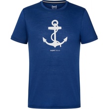 Super natural pánské merino triko Anchor Tee Blue Depths/Feather grey