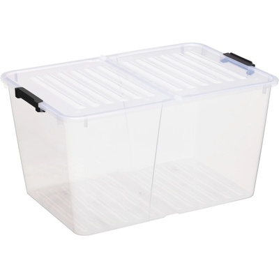 Siguro Fold Box se skládacím víkem 50 l, 56,7 x 39,6 x 30,6 cm, transparentní – Zboží Dáma