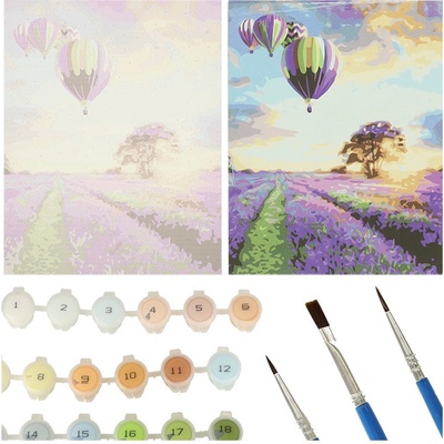 KIK Malba podle čísel 50 x 40 cm levandulové pole KX4497_7