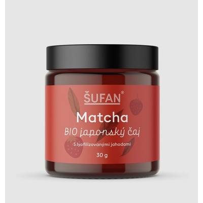 Šufan BIO Japonský čaj Matcha s lyofilizovanými jahodami 30 g