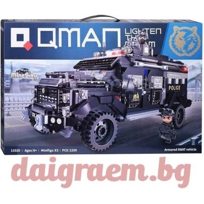 Qman Конструктор qman Полицейски брониран автомобил swat 11020 (q11020)