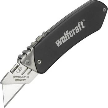 Image 1 of Wolfcraft Макетен нож с трапецовидно острие сгъваем Wolfcraft 4124000 - 19 mm (4124000)