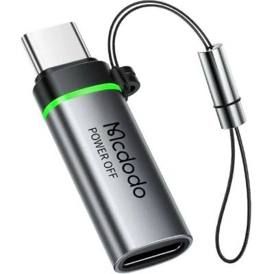 Mcdodo Адаптер Mcdodo, от Lightning(ж) към USB-C(м), 60W, тъмносив (OT-6010)