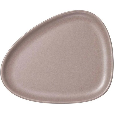 LIND DNA Tanier raňajkový CURVE 22 cm, teplá šedá, kamenina