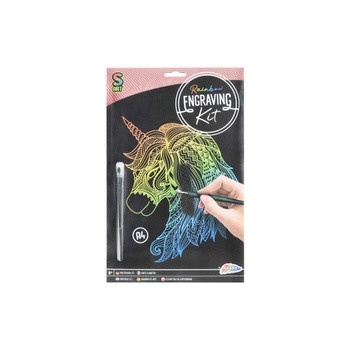 Vyškrabávací obrázek jednorožec