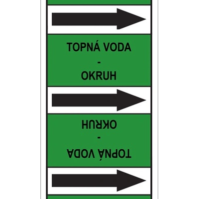 Značení potrubí, topná voda - okruh PZ 023072