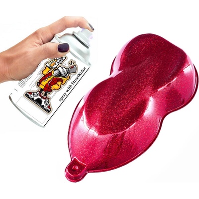 SuperRed extra výrazná metalická farba v spreji: 400ml