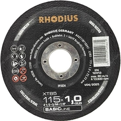 Rhodius řezný kotouč na ocel a nerez 115x1,0x22 BASIC line XT85