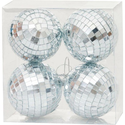 Gule MagicHome vánoční koule na stromeček, disco koule, 8 cm, 4ks
