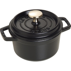 Staub Тенджера за готвене 14 cm, 0, 8 l, черен, чугун, Staub (ST1101425)