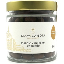 Slowlandia Mandle v mliečnej čokoláde 250 g