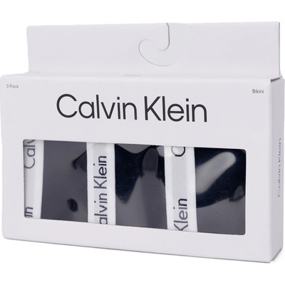 Calvin Klein 3pack dámské kalhotky černé QD3588E-001