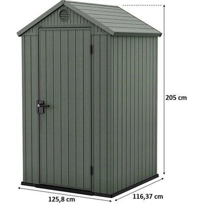 Keter Darwin 4 x 4 zelený s podlahou 259004