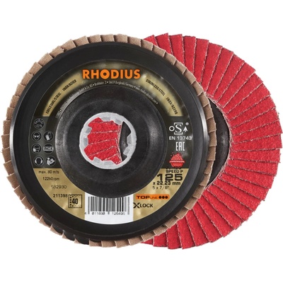 RHODIUS Lamelový brusný kotouč JUMBO SPEED P X-LOCK 125 x 22,23 P40 TOPline 211398