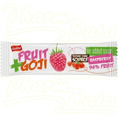 SunVita Fruit Goji ovocná tyčinka malina 30 g