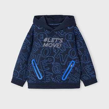 MAYORAL Суичър без цип с щампа в синьочерен цвят за мини момче Майорал