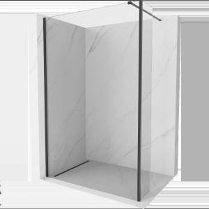 Mexen Kioto душ параван Walk-in 125 x 40 cm, прозрачен, черен - 800-125-212-70-00-040 (800-125-212-70-00-040)