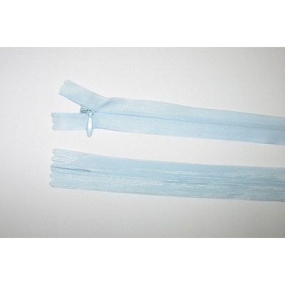Zips krytý 3mm modrá nedeliteľný 18cm dederon