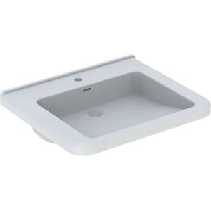 Geberit Selnova Comfort - Умивалник без бариери, 65x55 см, с преливник, отвор за смесител, бял 500.788. 01.7 (500.788.01.7)
