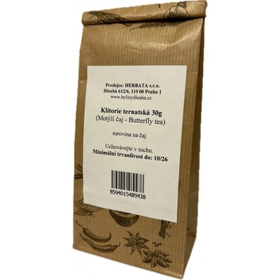 Herbata Klitorie ternatská Motýlí čaj Butterfly pea 30 g