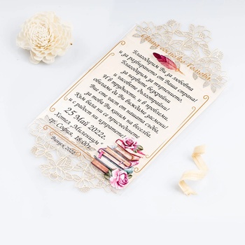 Image 1 of Art gift Прозрачна покана за учител