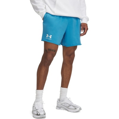 Under Armour pánské teplákové kraťasy -UA Rival Terry 6in Short-BLU modrá