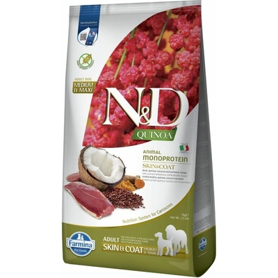 N&D Quinoa Dog GF Skin & Coat Duck & Coconut Adult Medium & Maxi 2,5 kg