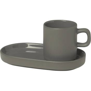 BLOMUS Комплект от 2 бр. чаши за еспресо PILAR, 50 мл - цвят сив (Pewter) (BLOMUS-63972)