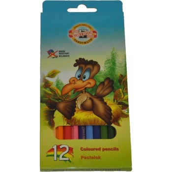 Цветни моливи Кохинор 12цв. дълги 3552 птици